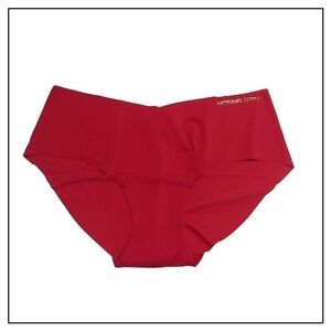 Victoria Secret Panty M Red Seamless Logo No Show VERY SEXY Hiphugger Hipster